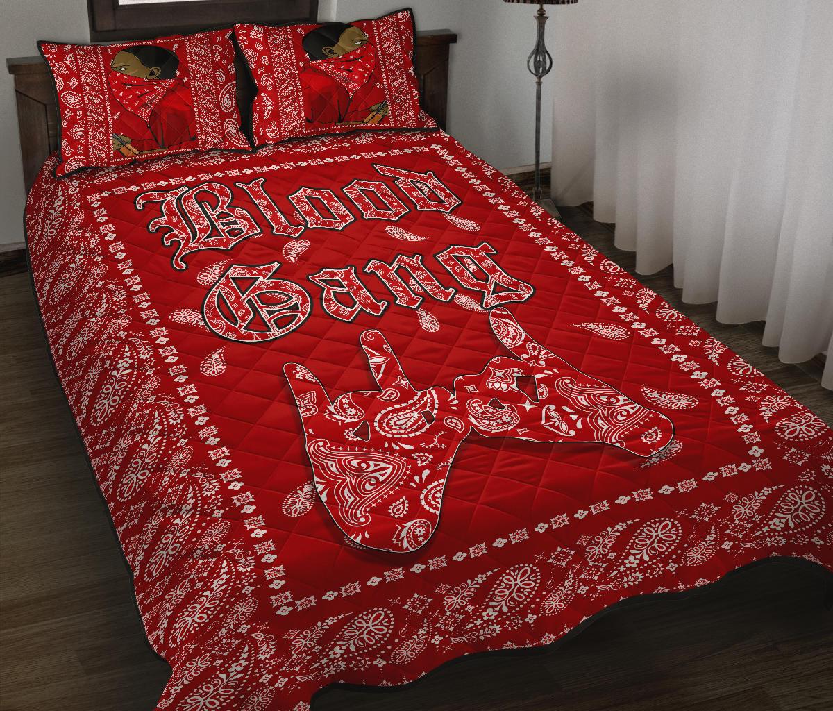 Blood Gang Quilt Bed Set A31