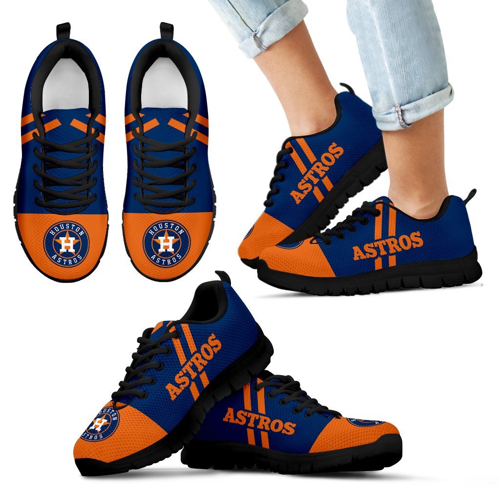 Colorful Line Stripe Houston Astros Sneakers