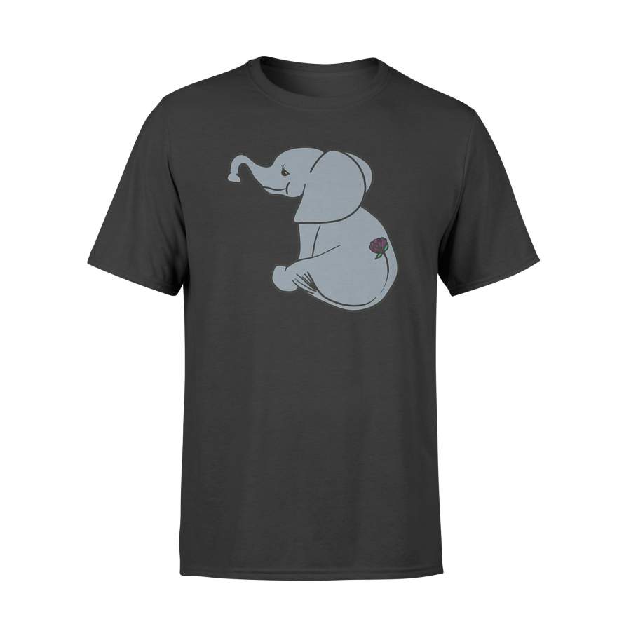 Baby Elephant With Flower On Back T-Shirt