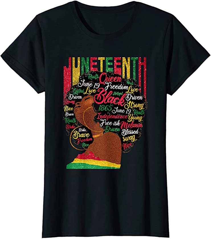 Womens Juneteenth Melanin Black Women Black History Juneteenth T-Shirt