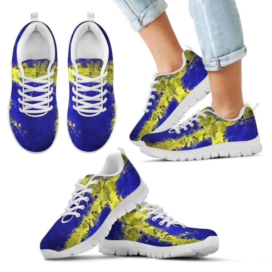 WHITE SWEDEN FLAG Kid’s Sneakers