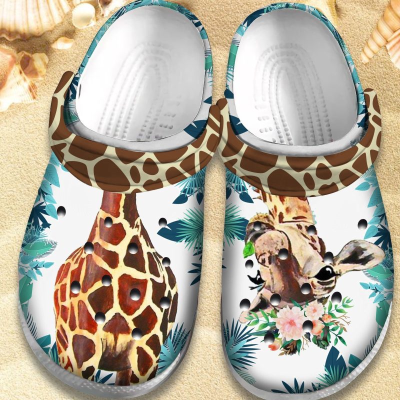 Cute Giraffe Shoes – Funny Animal Clog Gift For Women Men Boy Girl