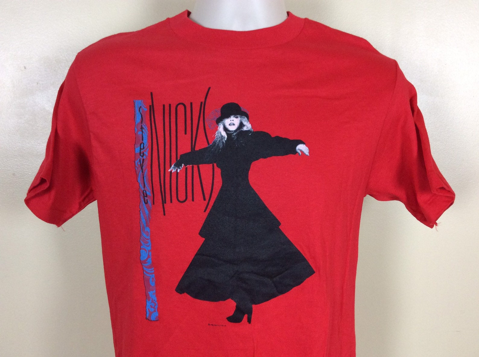 Vtg 1986 Stevie Nicks Concert T Shirt Red Sm 80S Rock A Little Fleetwood Mac