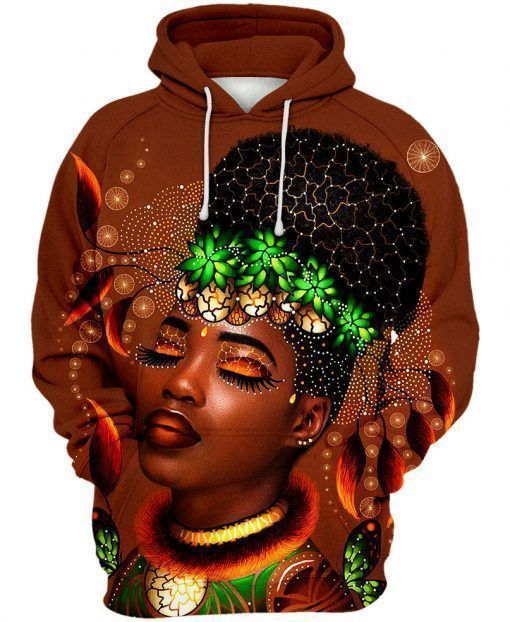 African American Black Girl Beauty Hoodie Bt08