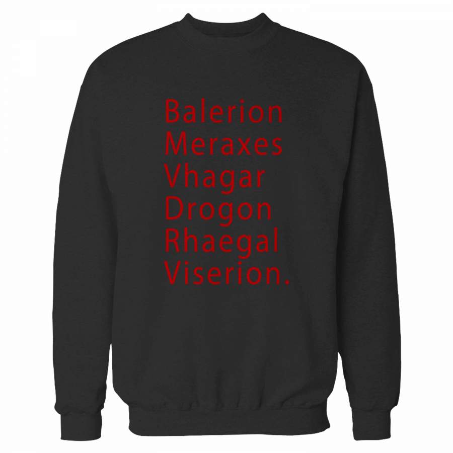 Dragons Names Sweatshirt