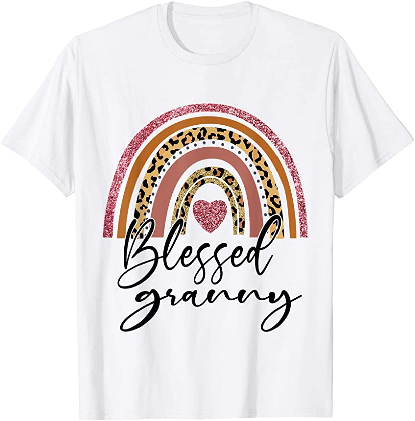 Blessed Granny Rainbow Leopard Happy Mother’s Day T-Shirt