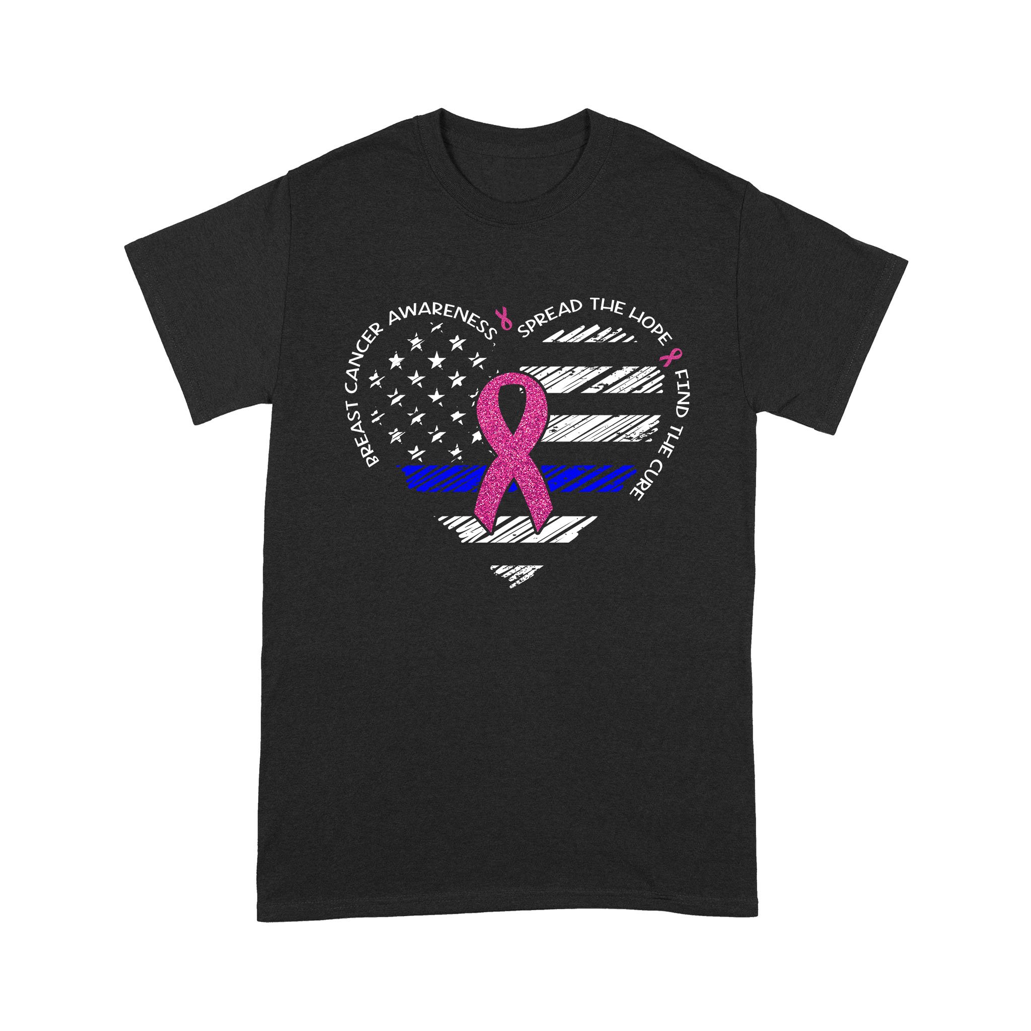 Thin Blue Line Spread The Hope Find The Cure – Breast Cancer Awareness Classic T-Shirt
