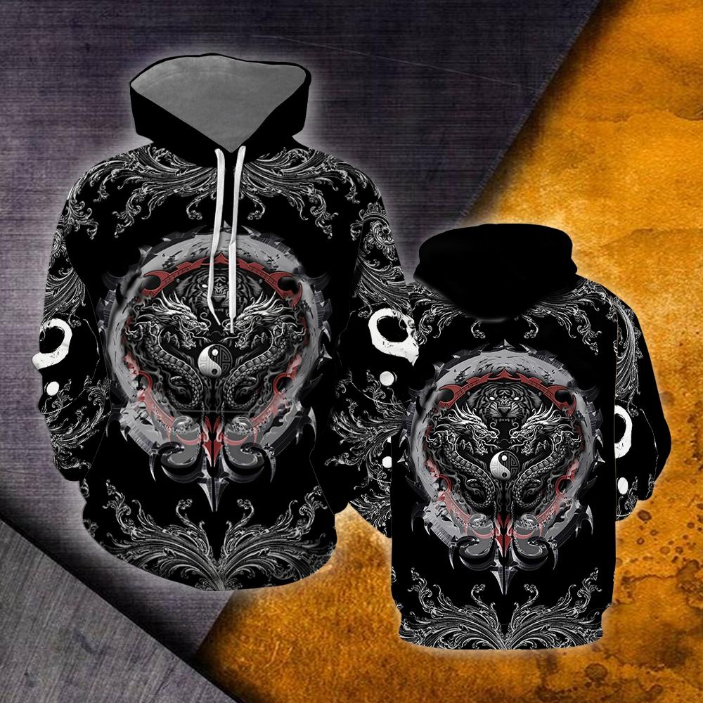 Dragon Tiger Yin And Yang Gothic Art 3D All Over Print | For Men & Women | Adult | Hp1810