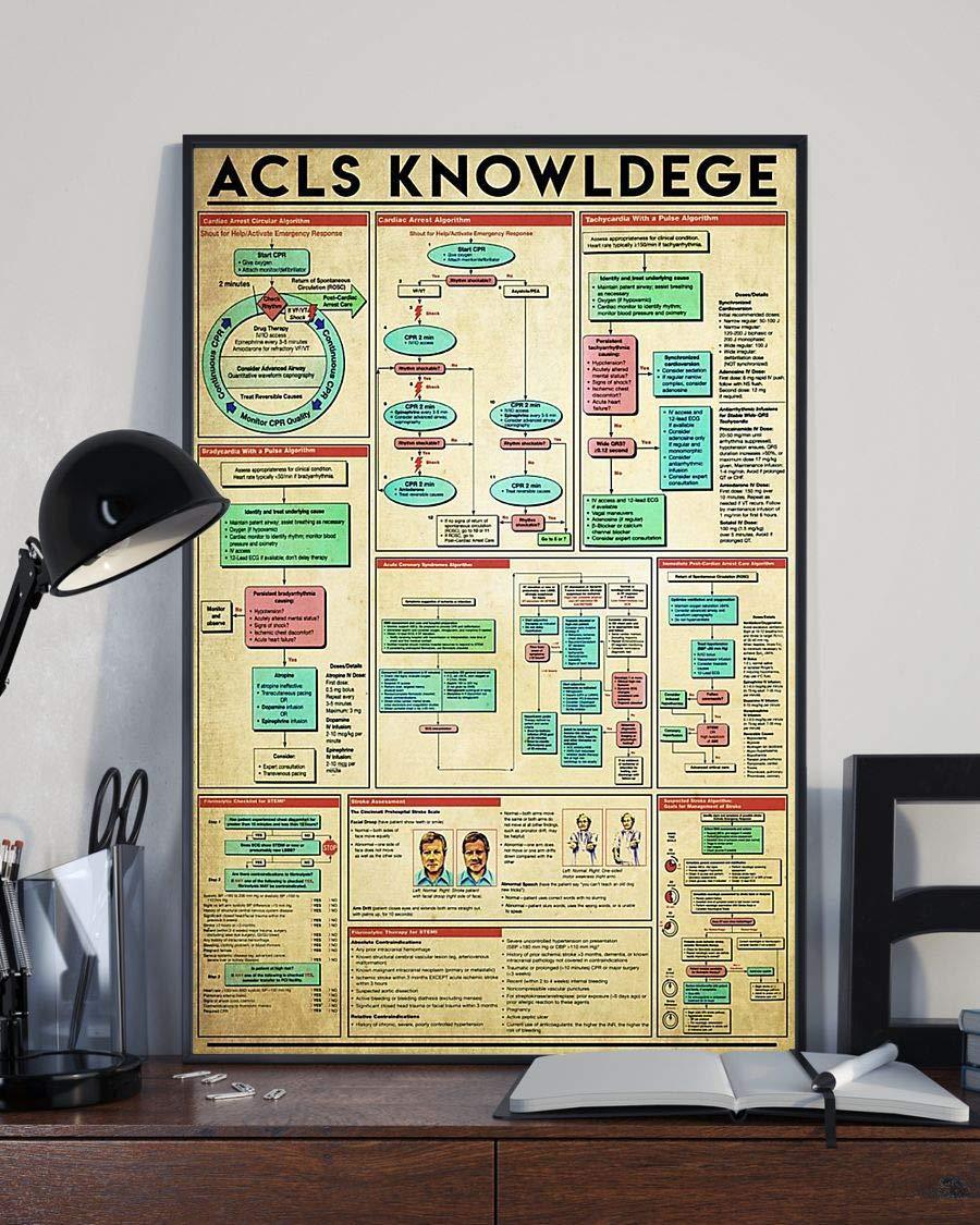 Acls Knowledge Satin Poster Portrait no Frame