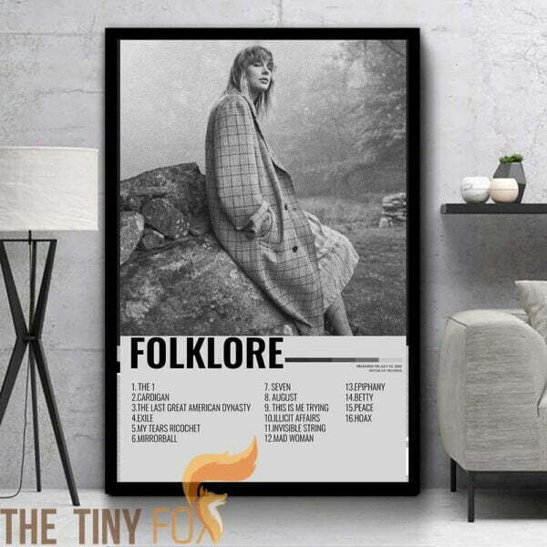 Taylor Swift Poster Folklore Album Cover Poster Print Stylestashaz Shop