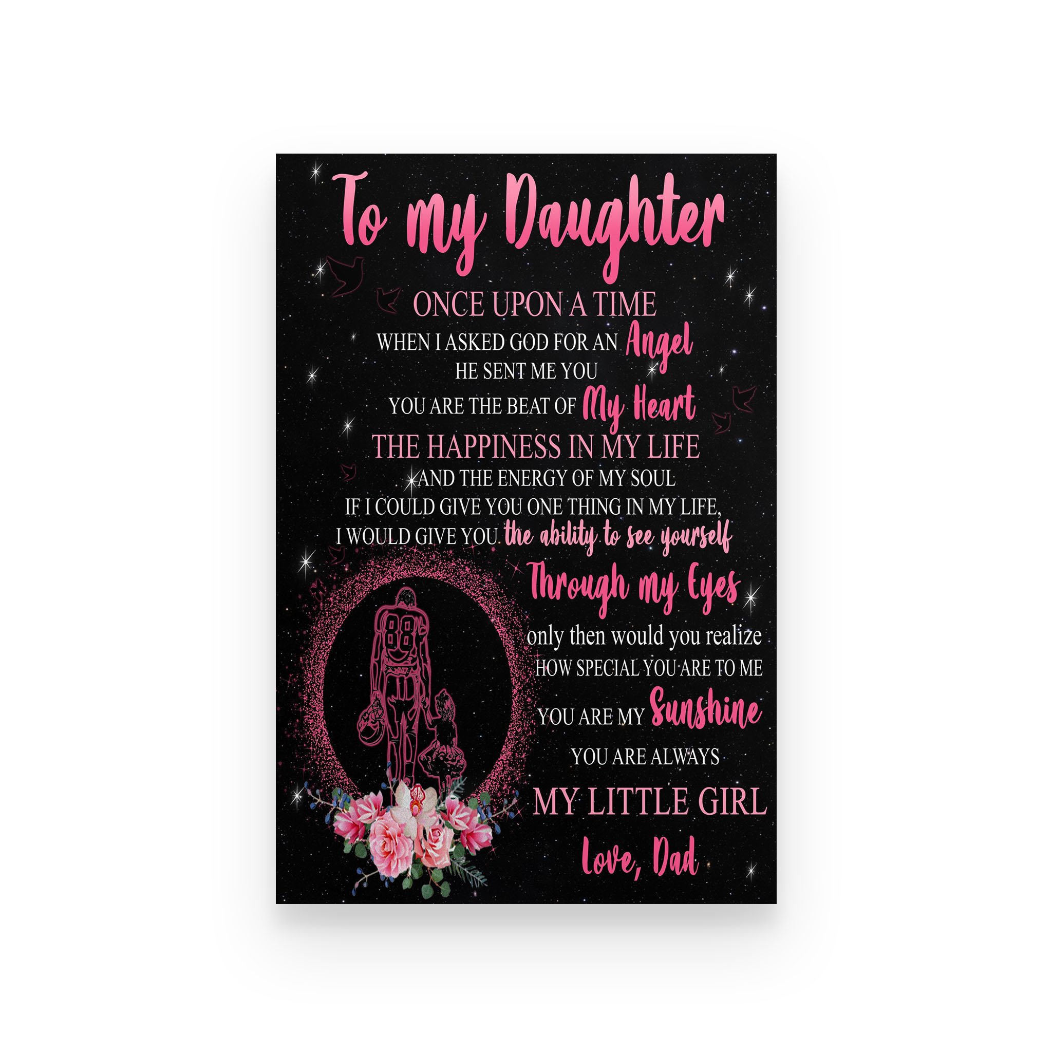 American football poster dad to daughter once upon a time