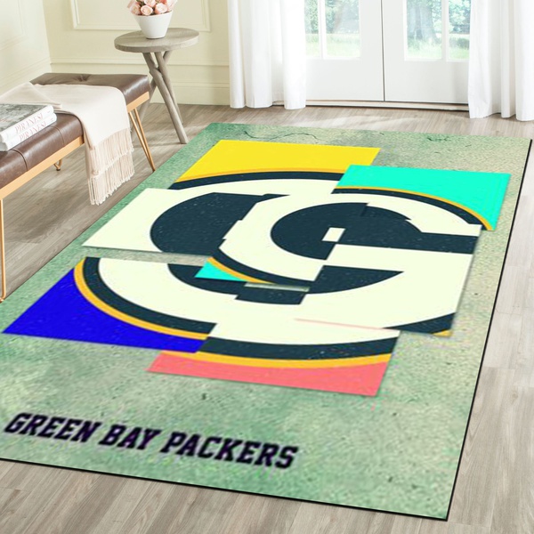 Green Bay Packers Rug, Football Team Living Room Bedroom Carpet