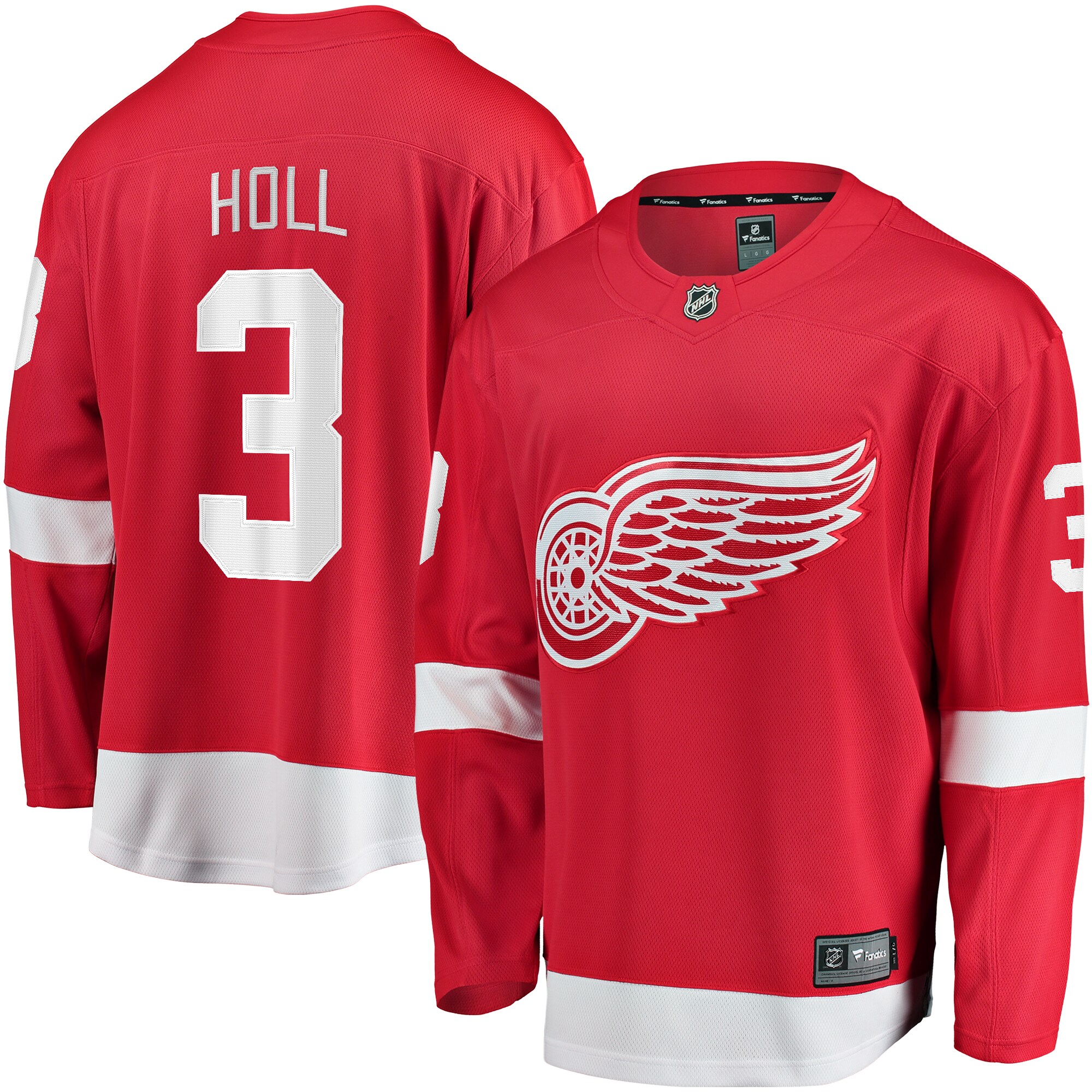 Justin Holl Detroit Red Wings Branded Home Breakaway Jersey – Red