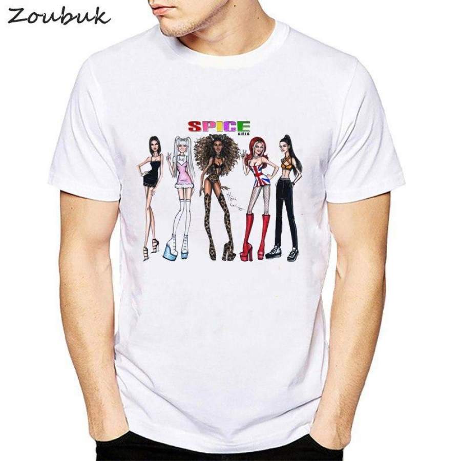 Spice Girls printed tshirt men cool casual t shirt mens fashion white camisetas hombre geek summer top tee shirt homme t-shirt