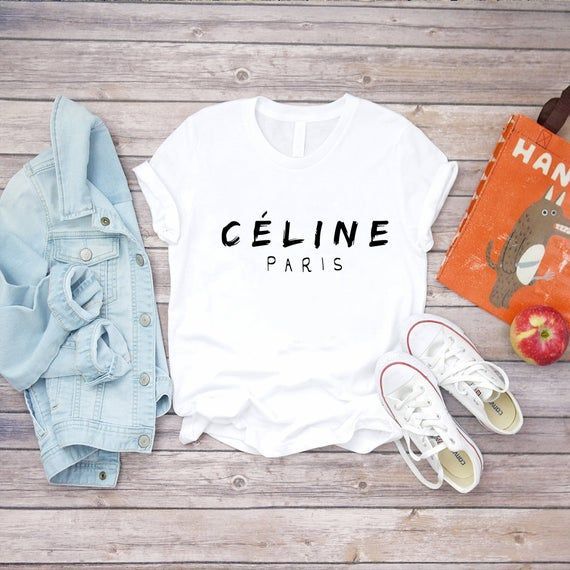 Celine Paris Celine Shirt Celine Classic Logo Celine Logo Shirt Cotton Shirt