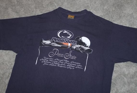 Vintage 90S Clothing University Of Penn State Nittany Lion Psu Football Men Oversized Womens Retro College Short Sleeve Shirt