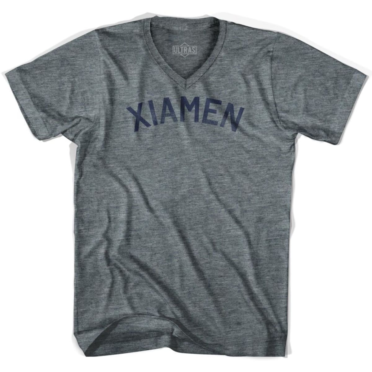 Xiamen Vintage Adult Tri-Blend V-neck Junior Cut Womens T-shirt