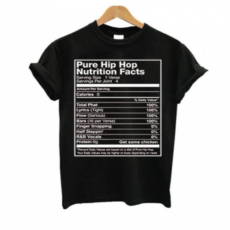 Pure Hip Hop Nutrition Facts T-shirt