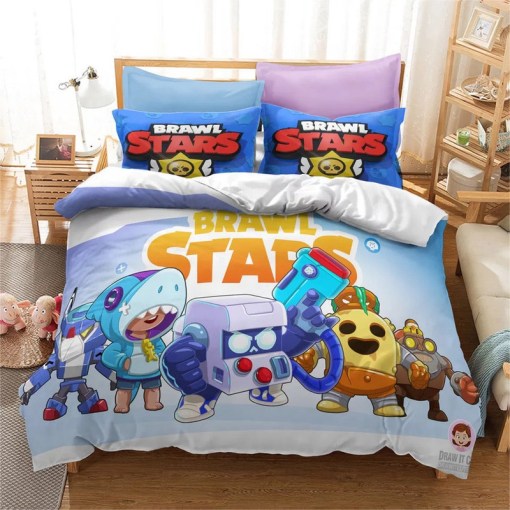 Brawl Stars 15 Duvet Cover Pillowcase Home Decor 3D Bedding Set 1240