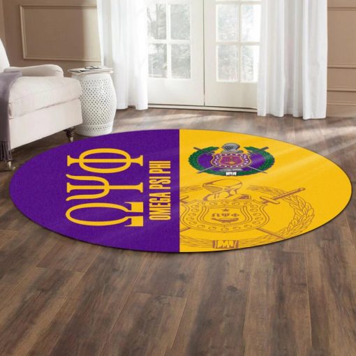 Omega Psi Phi Round Rug – Fraternity Round Rug