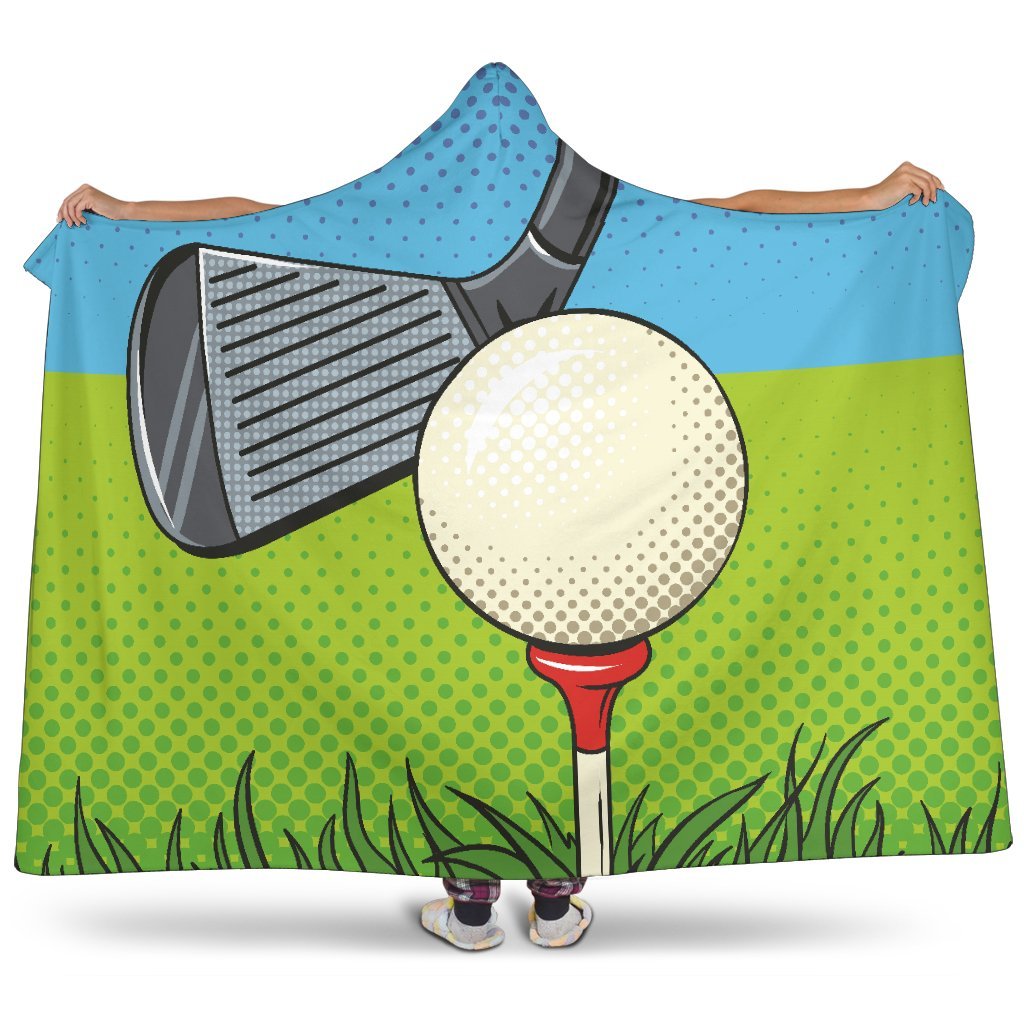 Golf Pixelated Hoodie Blanket Th72
