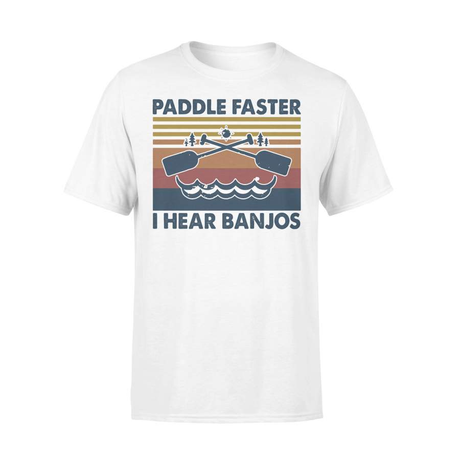 Kayak Paddle Faster I Hear Banjos Vintage T-shirt