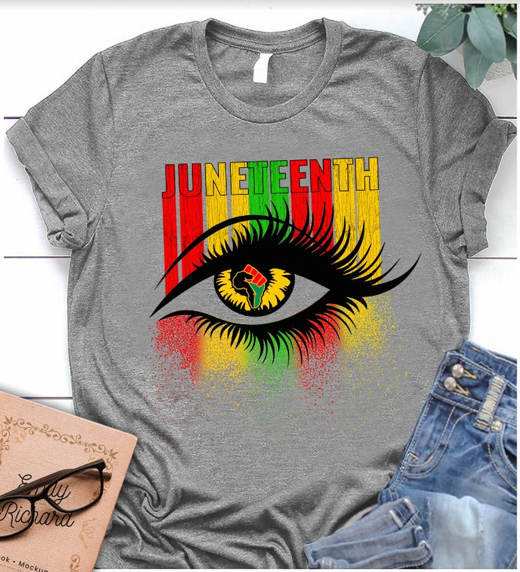 Juneteenth Eyes Freedom Independence Day Gift Standard/Premium Women T-Shirt Hoodie