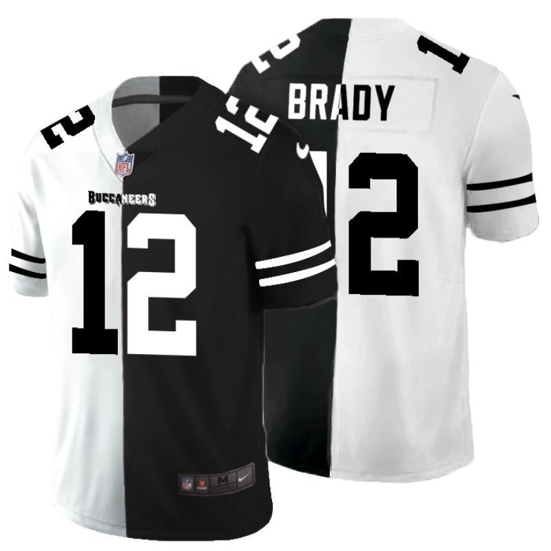 Tampa Bay Buccaneers Tom Brady #12 NFL 2020 Black And White Jersey