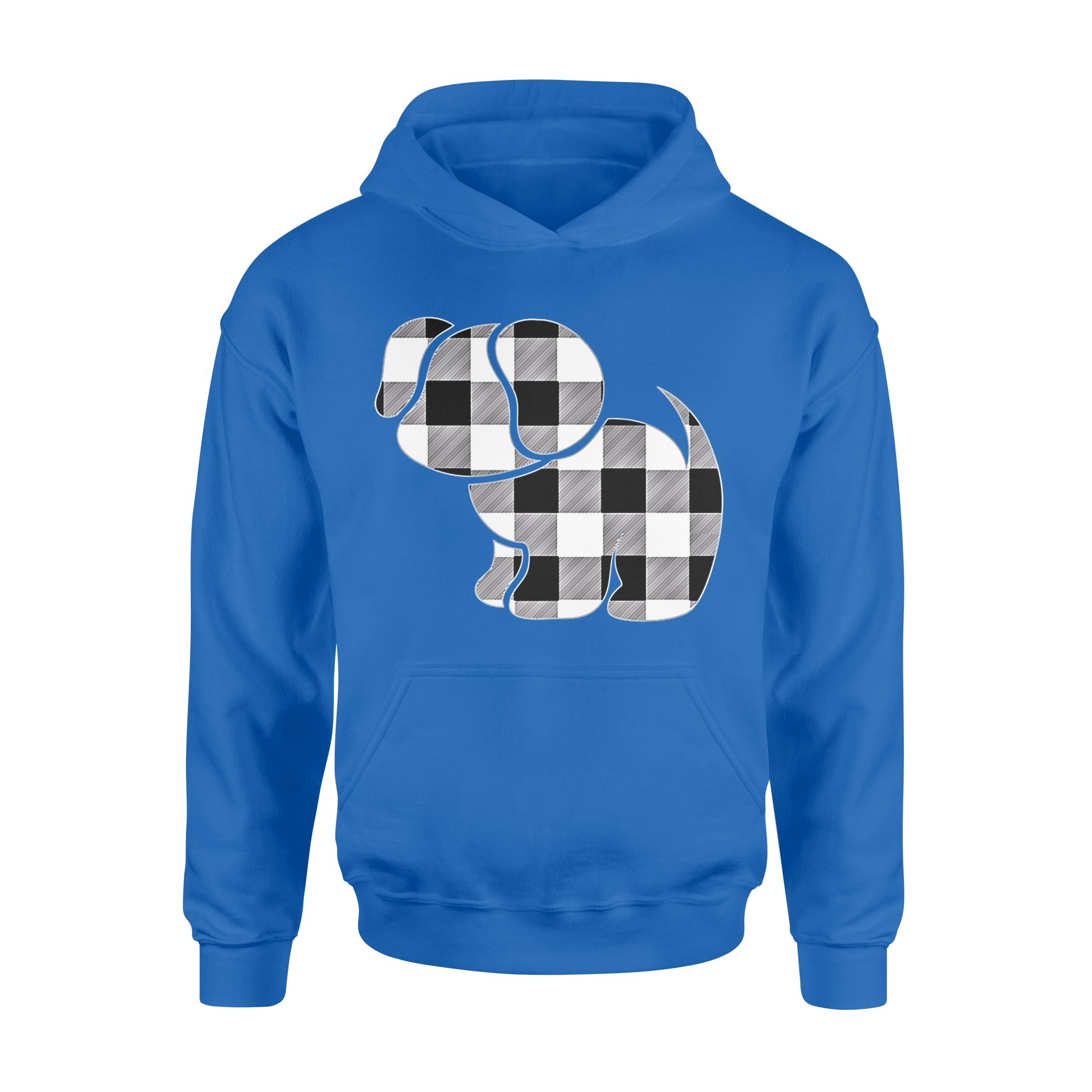 Dog gift idea White Buffalo Plaid Puppy Matching Family Pajama T-Shirt – Standard Hoodie