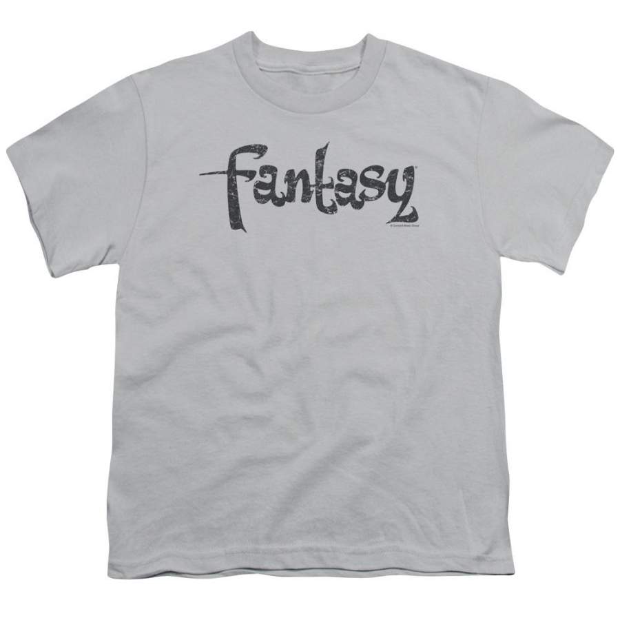 Fantasy Records Fantasy Vintage Kids Youth T Shirt Silver