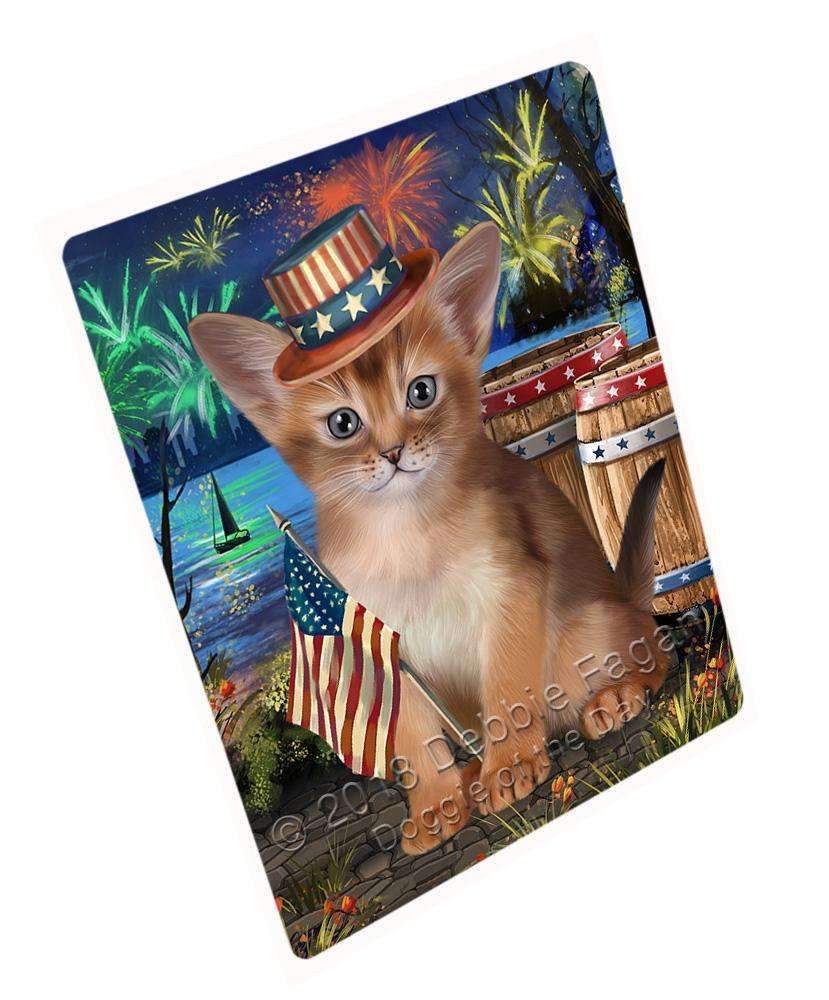 4Th Of July Independence Day Firework Abyssinian Cat Blanket Blnkt103593