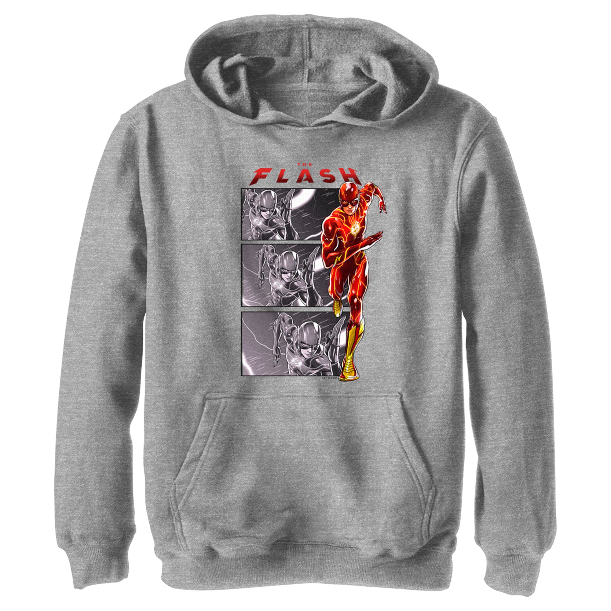 Boy’S The Flash Speedster Comics Book Panels Pull Over Hoodie