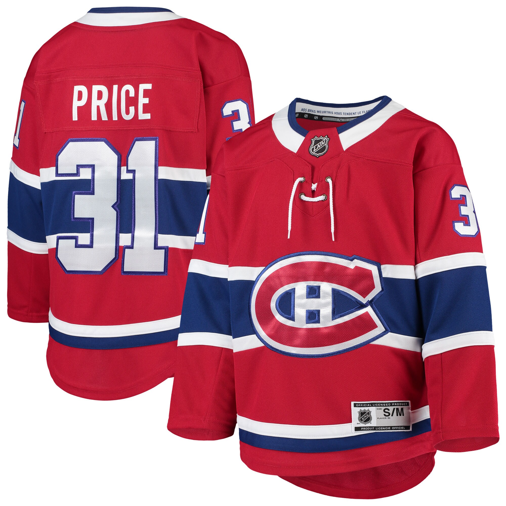 Youth Montreal Canadiens Carey Price Red Premier Player Jersey