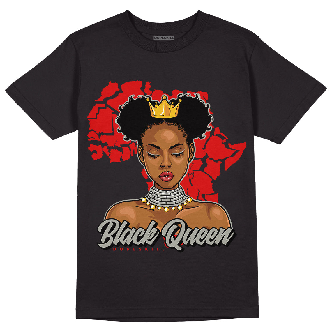 Jordan 3 “Fire Red” Dopeskill T-Shirt Black Queen Graphic