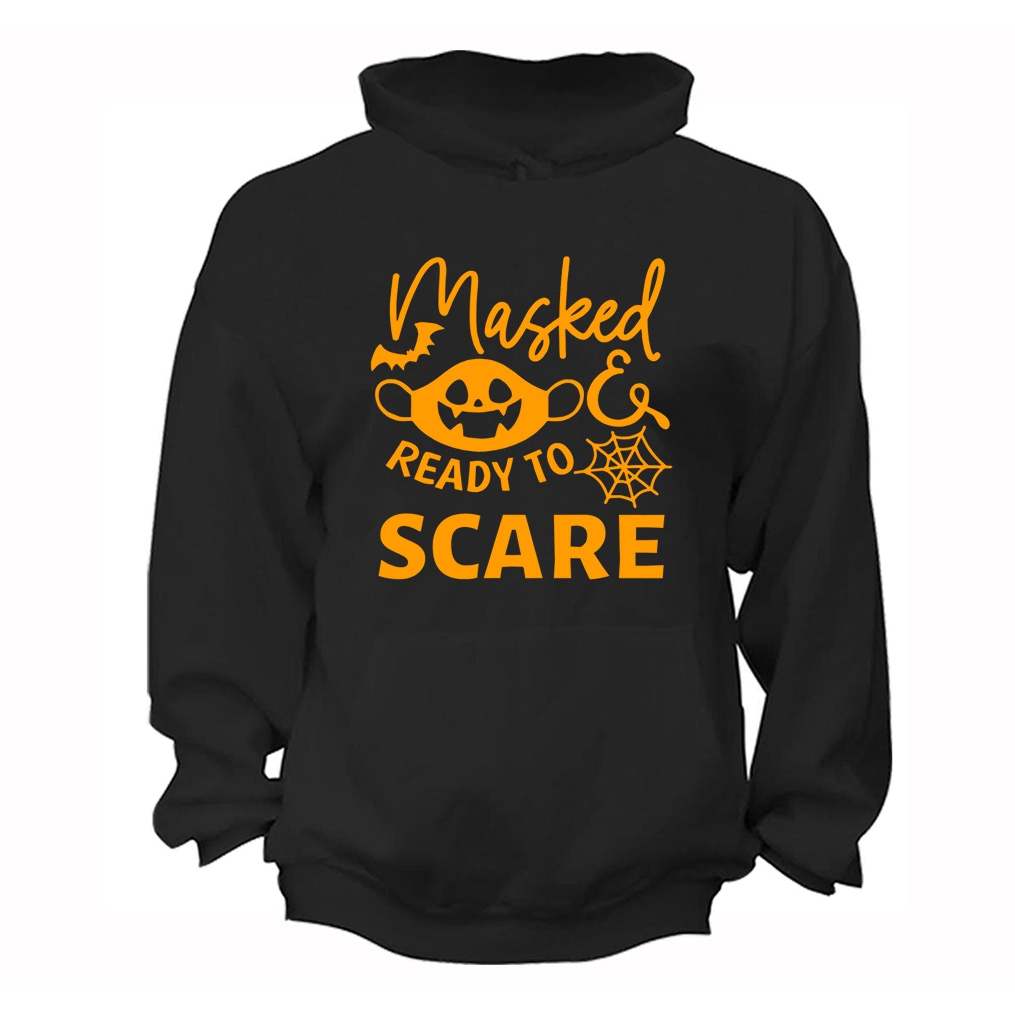 Xtrafly Apparel Men’S Masked Ready Scare Halloween Hooded-Sweatshirt Pullover Hoodie