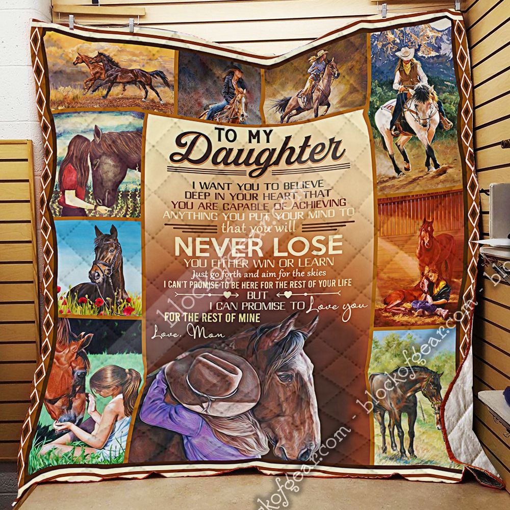 To My Daughter, Horseback Riding Quilt NP360 Block Of Gear™