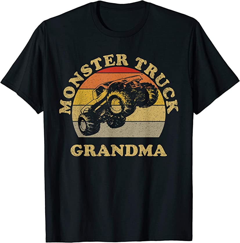 Vintage Monster Truck Shirt Monster Truck Grandma Retro Tee T-Shirt