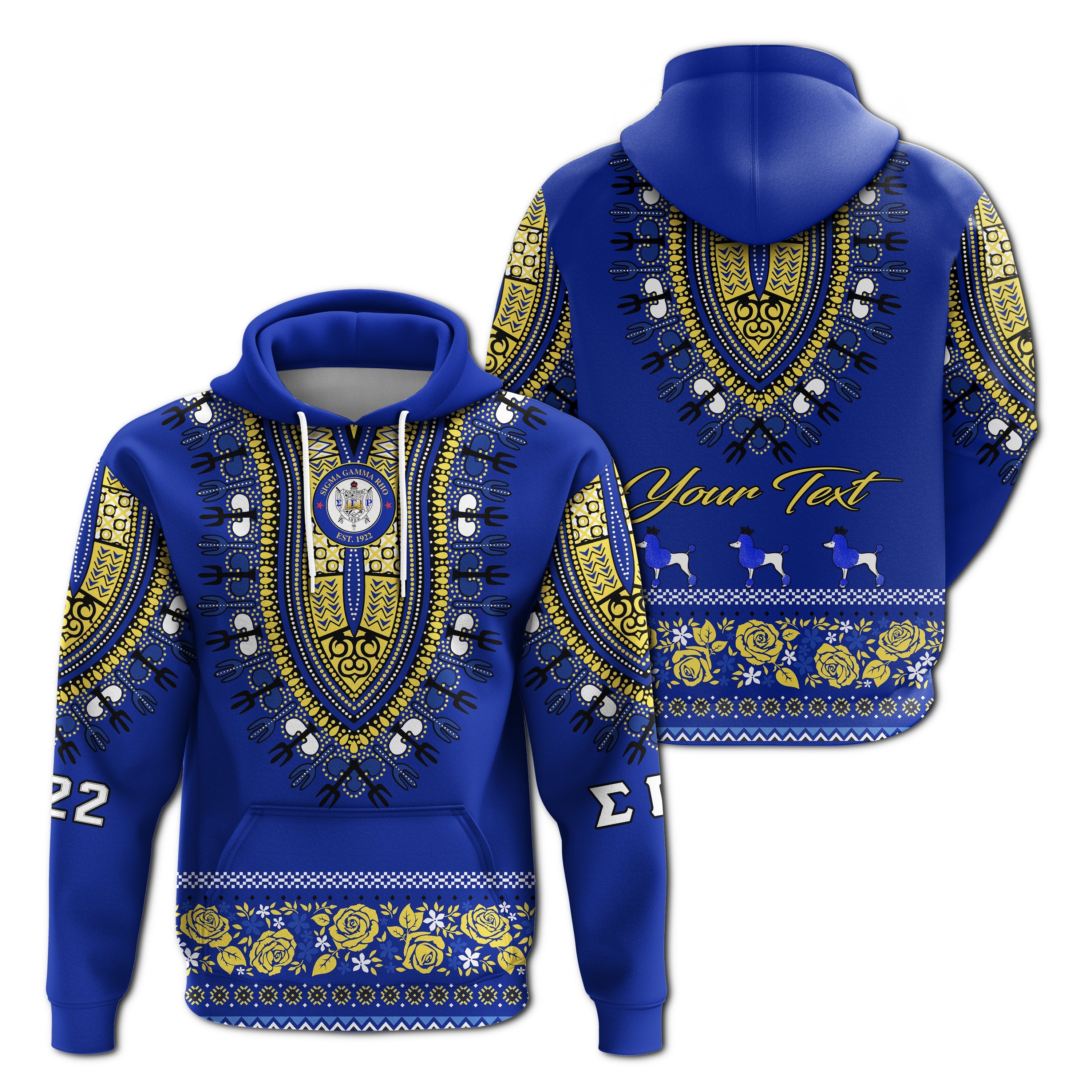 (Custom Personalised) Sigma Gamma Rho – Hoodie African Pattern Lt13