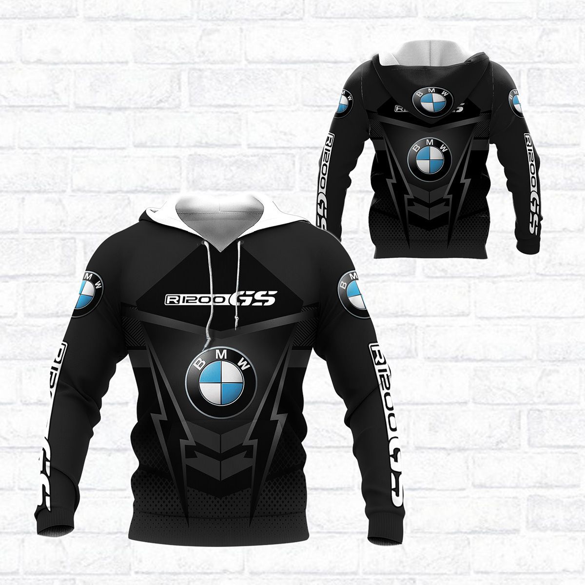 3D All Over Printed BMW R1200GS NTH-HT Shirts Ver2 (Black)