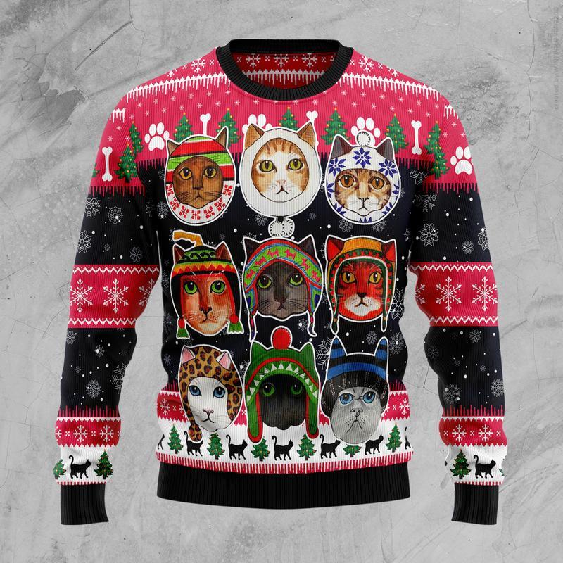 Cats In Winter Ugly Christmas Sweater | For Men & Women | Adult | Us5712