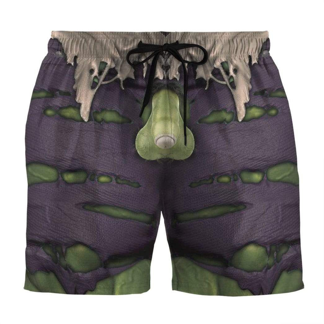 3D Adam Hulk Custom Summer Beach Summer Men Beach Shorts Swim Trunks Hawaiian Shirt Style Printed 3D Swim Trunks