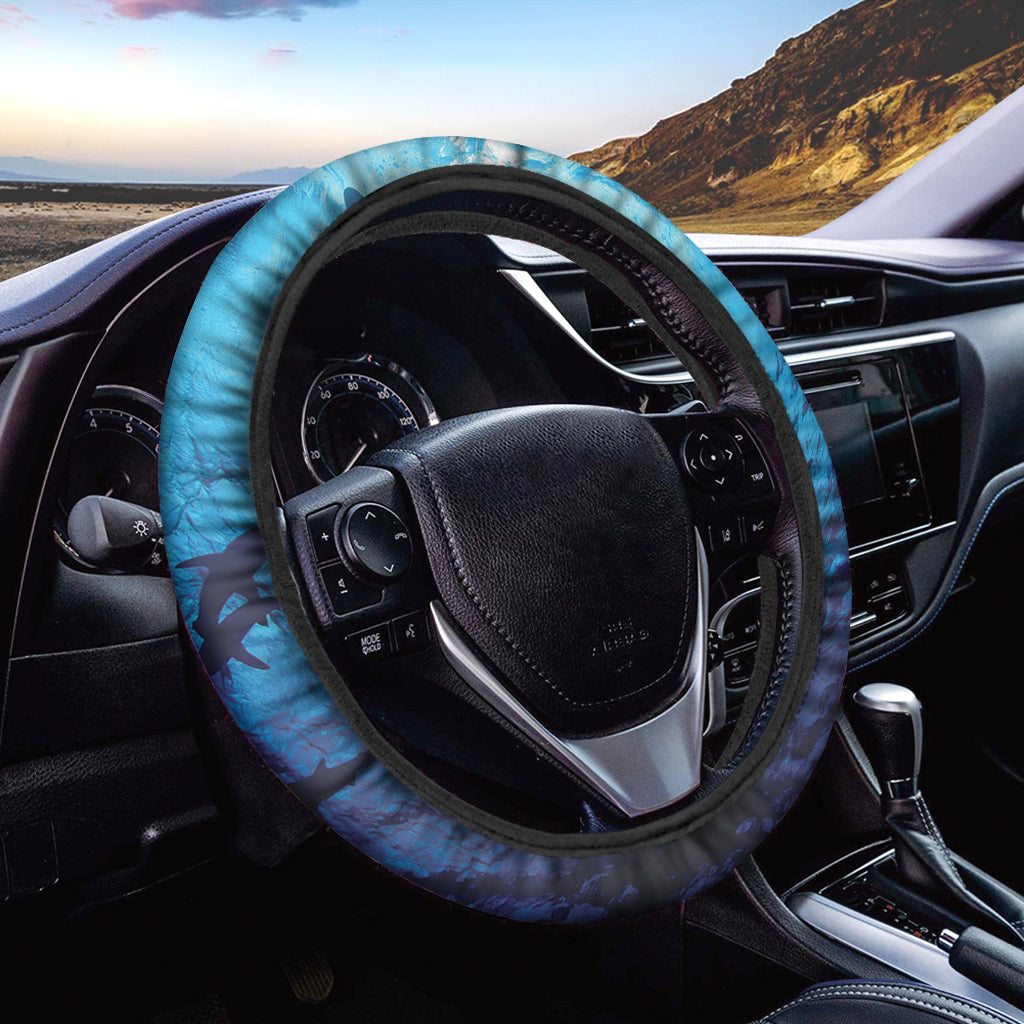 Shark Underwear Print Car Steering Wheel Cover