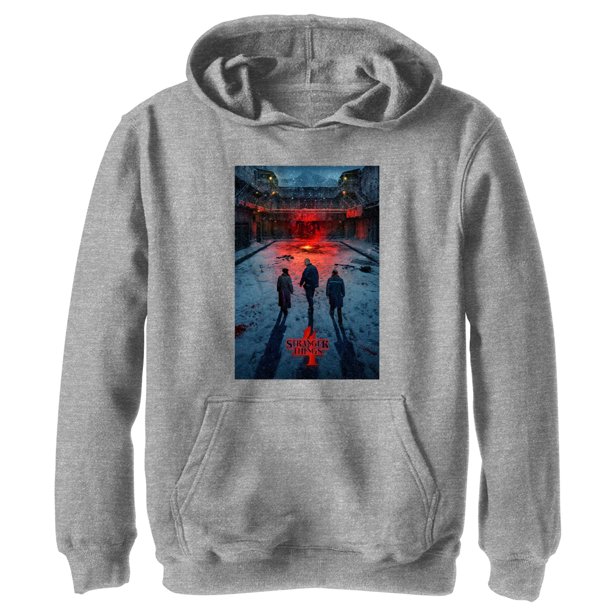 Boy’S Stranger Things Winter Rift Russia Poster Pull Over Hoodie