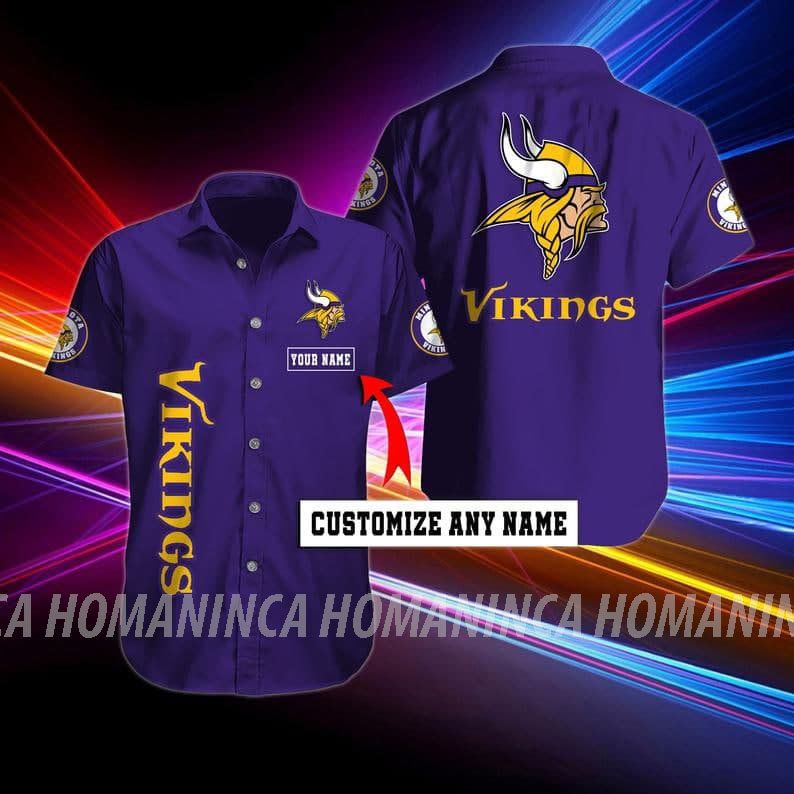 Minnesota Vikings Nfl Hawaiian Summer Shirt, Minnesota Vikings Summer Shirt, Minnesota Vikings Nfl Fan Hawaiian Shirt Short