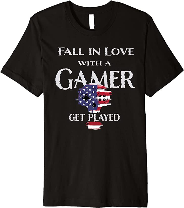 Vintage Retro American Flag graphic gamers design Premium T-Shirt