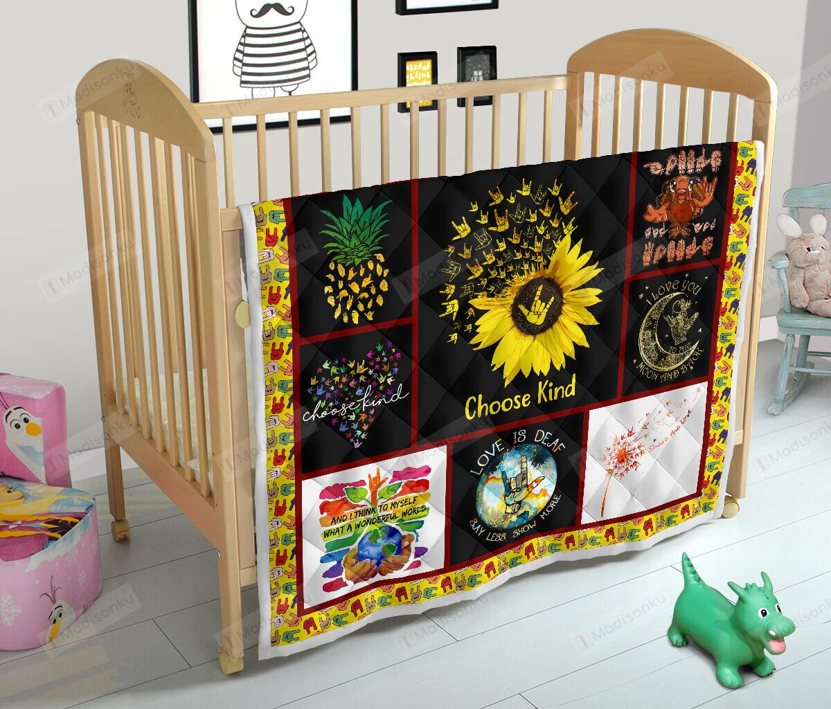 Sign Language Quilt Blanket Corethermax