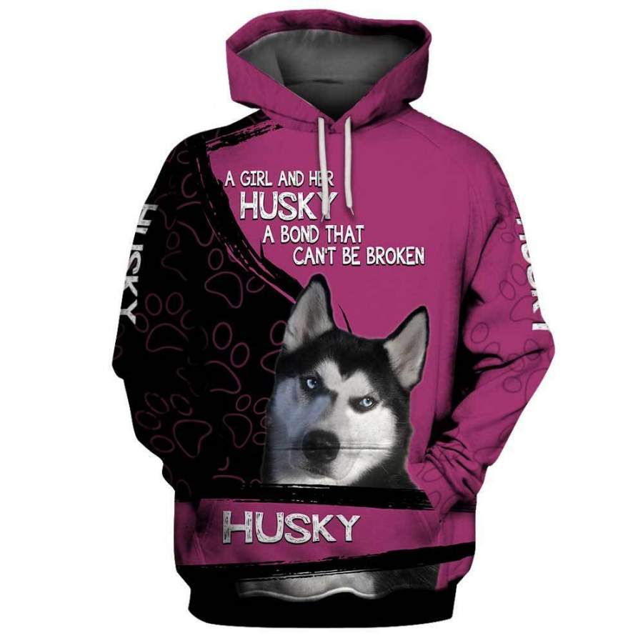 HUSKY DOG Women 3D Hoodie Full Printing