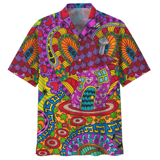 Music Hippie Colorful Aloha Hawaii Shirts For Men Women Ha100662