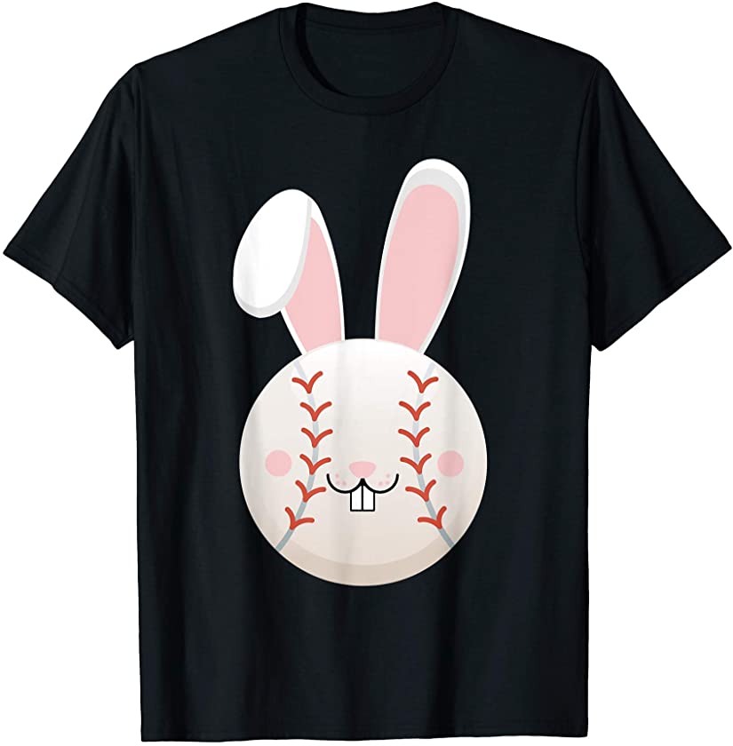 Cute Baseball Bunny Funny Kids Boys Girls Easter T-Shirt