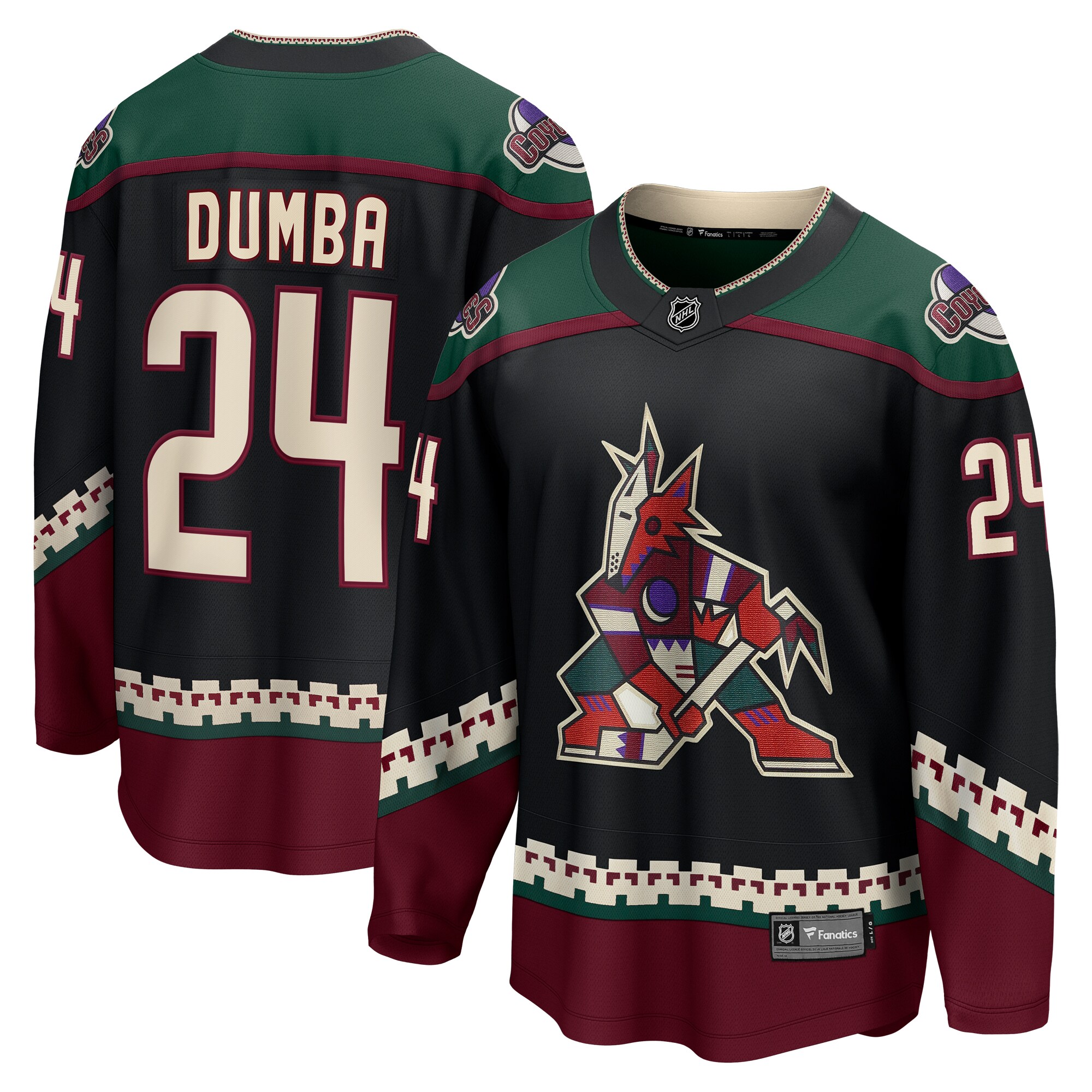 Men's Arizona Coyotes Matt Dumba Black Home Breakaway Jersey